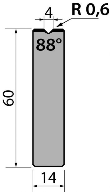 Dyna 88degr V=4mm 415mm 1000kN/m