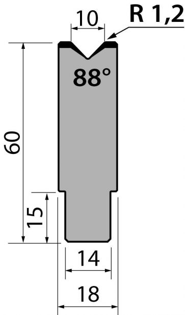 Dyna 88degr V=10mm 795mm Segmenterad 1000kN/m