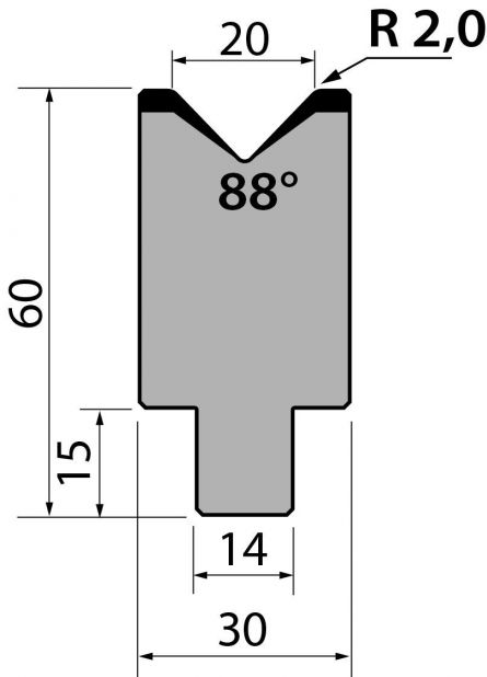 Dyna 88degr V=20mm 795mm Segmenterad 1000kN/m