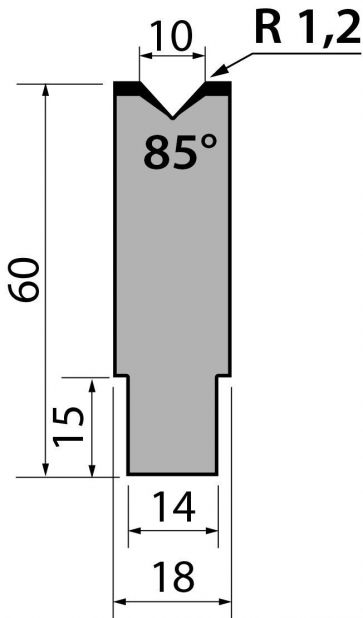 Dyna 85degr V=10mm 415mm 1000kN/m