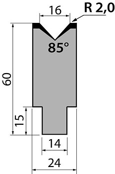 Dyna 85degr V=16mm 805mm Segmenterad 1000kN/m