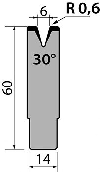 Dyna 30degr V=6mm 795mm Segmenterad 350kN/m