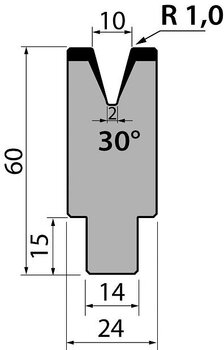 Dyna 30degr V=10mm 795mm Segmenterad 500kN/m