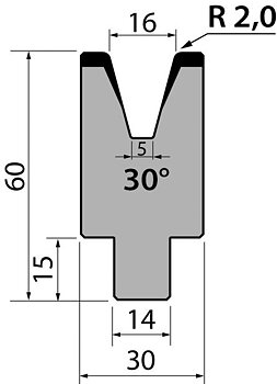 Dyna 30degr V=16mm 805mm Segmenterad 450kN/m