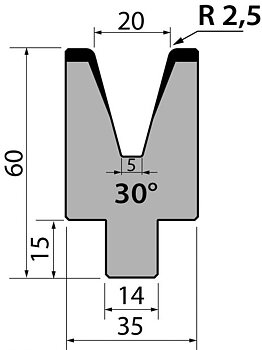 Dyna 30degr V=20mm 835mm 500kN/m