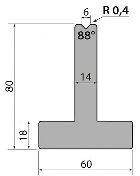 Dyna 88degr V=6mm 415mm 1000kN/m