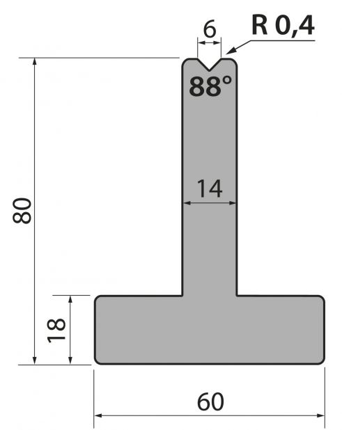 Dyna 88degr V=6mm 795mm Segmenterad 1000kN/m