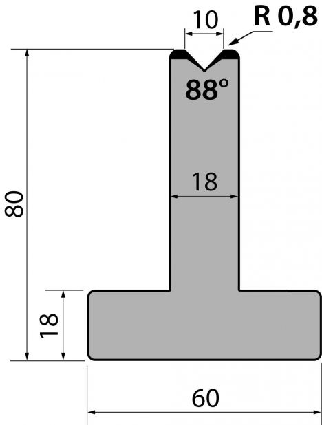 Dyna 88degr V=10mm 795mm Segmenterad 1000kN/m