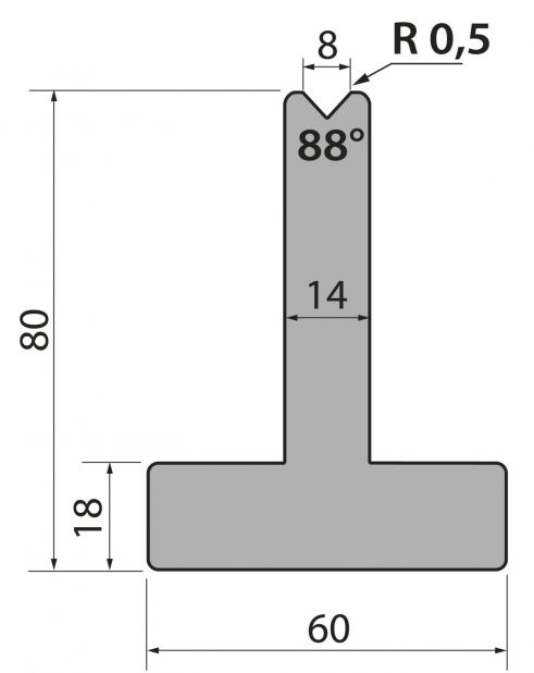 Dyna 88degr V=8mm 795mm Segmenterad 1000kN/m