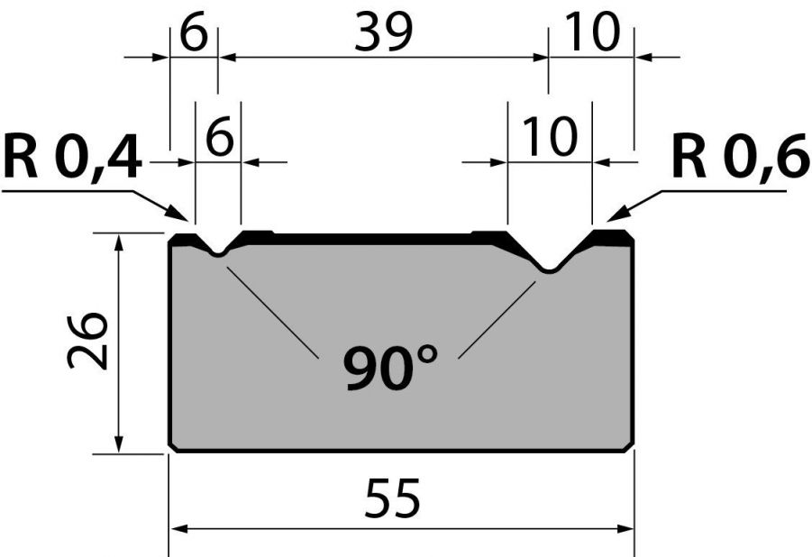 Dyna 90degr V=6+10mm 900mm 1000kN/m