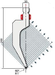 Stans 60degr. R1 550mm Segmenterad 700kN/m