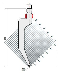 Stans 60degr. R1 250mm Segmenterad 700kN/m