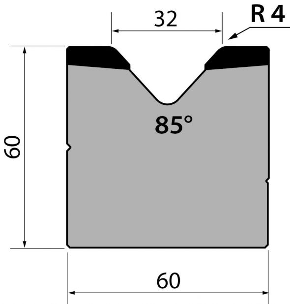 Dyna 85degr V=32mm 805mm Segmenterad 1000kN/m
