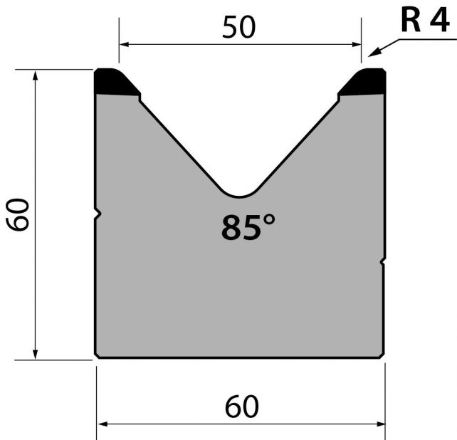 Dyna 85degr V=50mm 795mm Segmenterad 1000kN/m