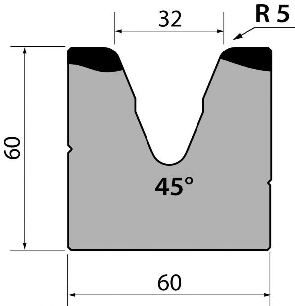 Dyna 45degr V=32mm 835mm 400kN/m