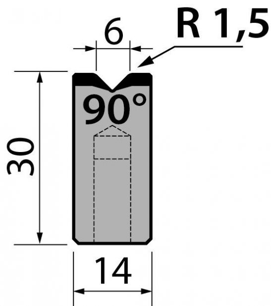 Dyna 90degr V=6mm 415mm 950kN/m