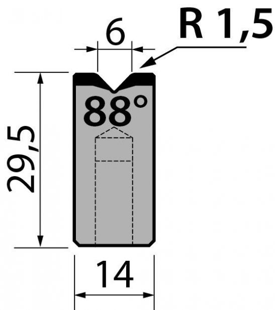 Dyna 88degr V=6mm 415mm 950kN/m