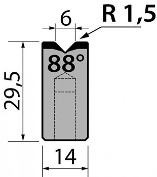 Dyna 88degr V=6mm 415mm 950kN/m