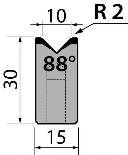 Dyna 88degr V=10mm 415mm 950kN/m