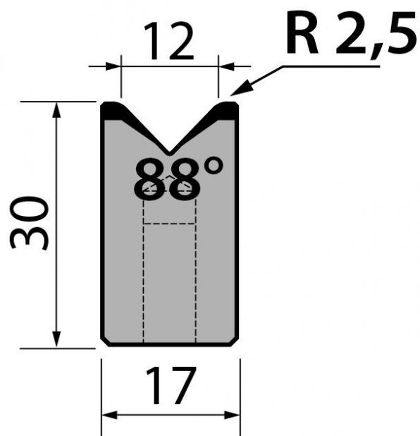 Dyna 88degr V=12mm 835mm 1000kN/m