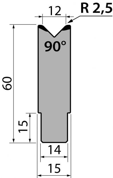 Dyna 90degr V=12mm 795mm Segmenterad 950kN/m