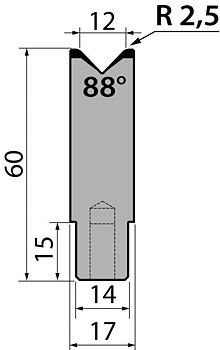 Dyna 88degr V=12mm 795mm Segmenterad 950kN/m