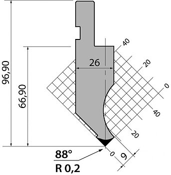 Stans 88degr. R02 415mm 1000kN/m