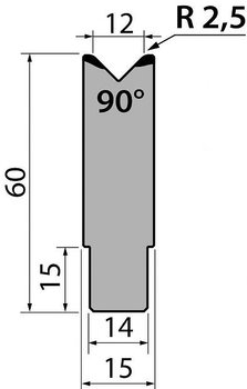 Dyna 90degr V=12mm 415mm 950kN/m