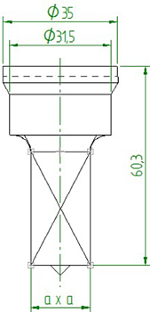 Peddinghaus Fyrkantstans Nr5 (4,0-22,0mm)