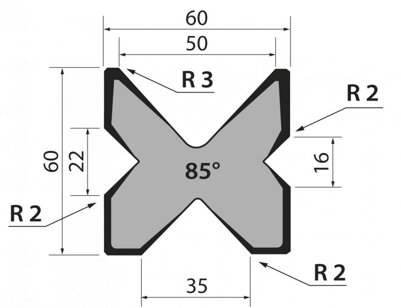 Multidyna 85degr 415mm 800kN/m