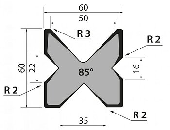 Multidyna 85degr 795mm Segmenterad 800kN/m