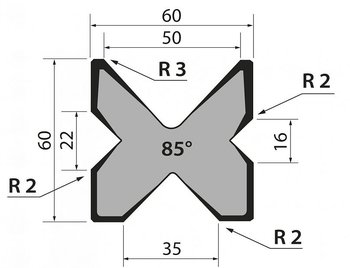 Multidyna 85degr 805mm Segmenterad 800kN/m