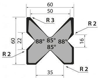 Multidyna 85+88degr 415mm 800kN/m