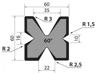 Multidyna 60degr 415mm 600kN/m