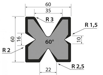 Multidyna 60degr 835mm 600kN/m