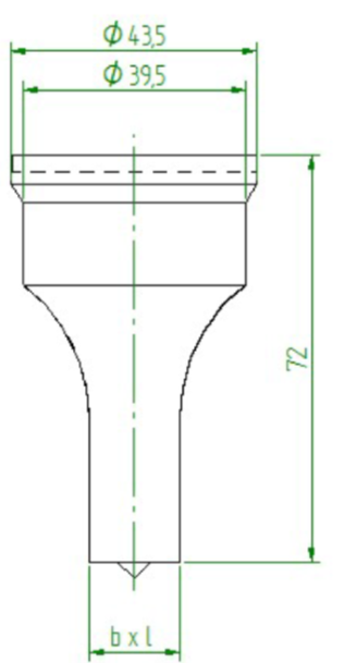 Peddinghaus Oblong Punch Nr6 (5,5x25 - 22,0x31,0mm)