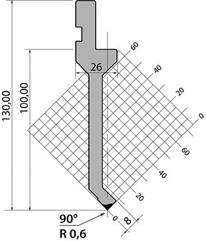 Stans 90degr. R06 805mm Segmenterad 350kN/m