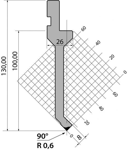 Stans 90degr. R06 835mm 350kN/m