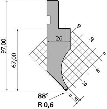 Stans 90degr. R06 805mm Segmenterad 350kN/m