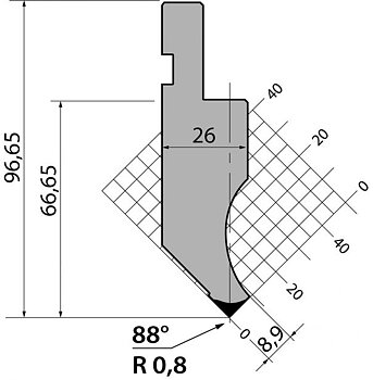 Stans 88degr. R08 835mm 1000kN/m