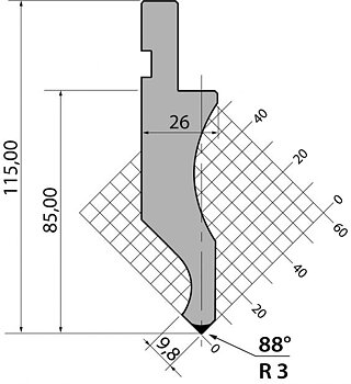 Stans 88degr. R3 415mm 500kN/m