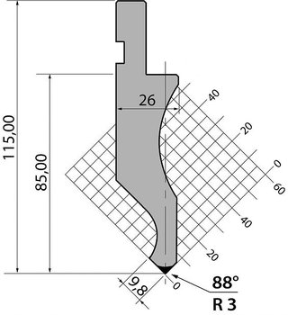 Stans 88degr. R3 795mm Segmenterad 500kN/m