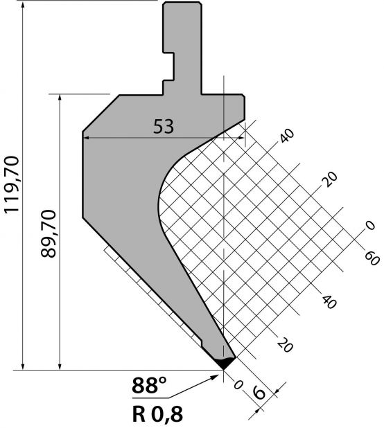Stans 88degr. R08 835mm 450kN/m