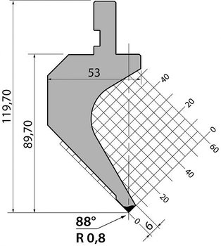 Stans 88degr. R08 835mm 450kN/m