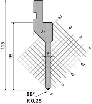 Stans 88degr. R025 795mm Segmenterad 450kN/m