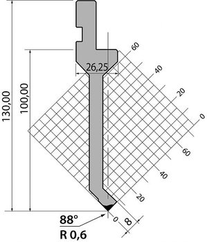 Stans 88degr. R06 795mm Segmenterad 350kN/m