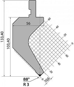 Stans 88degr. R 835mm 500kN/m