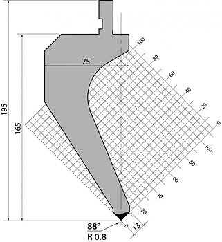 Stans 88degr. R08 835mm 600kN/m