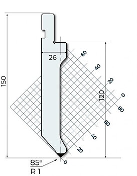 Stans 85degr. R1 415mm 700kN/m