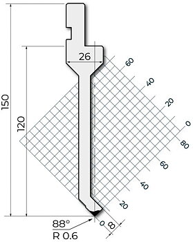 Stans 88degr. R06 900mm 350kN/m